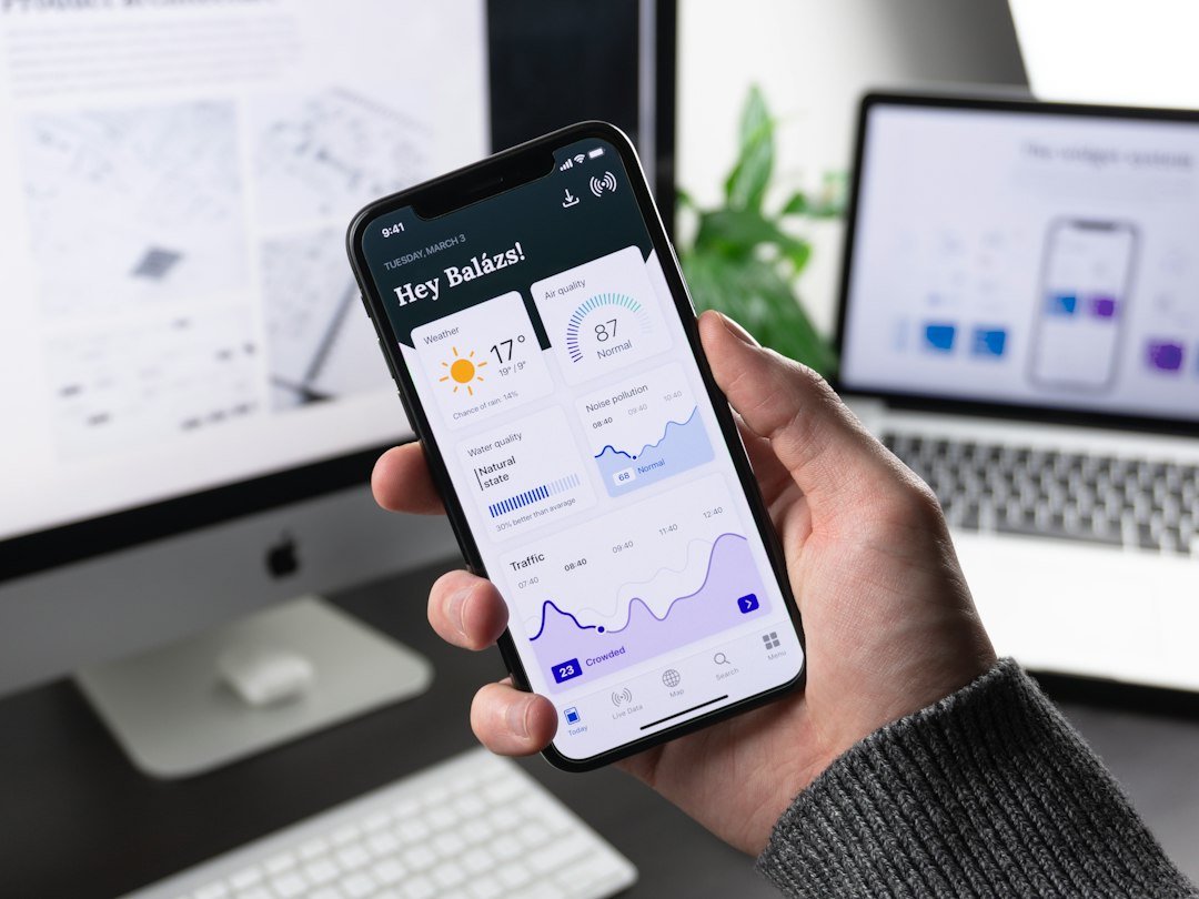 Mobile ERP application dashboard on smartphone