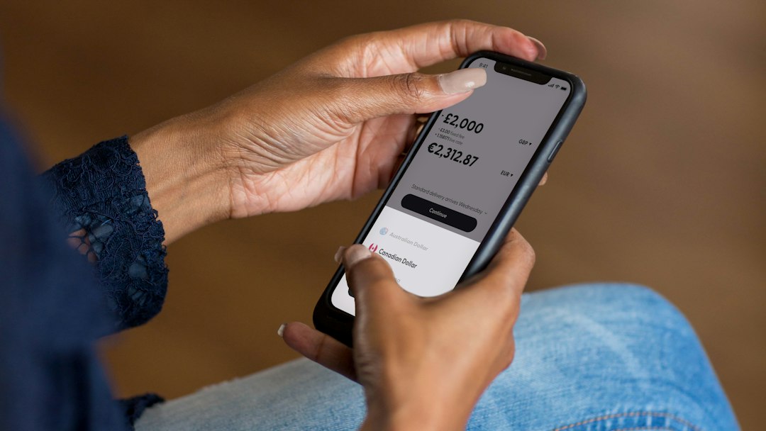 Mobile banking and accounting application on smartphone