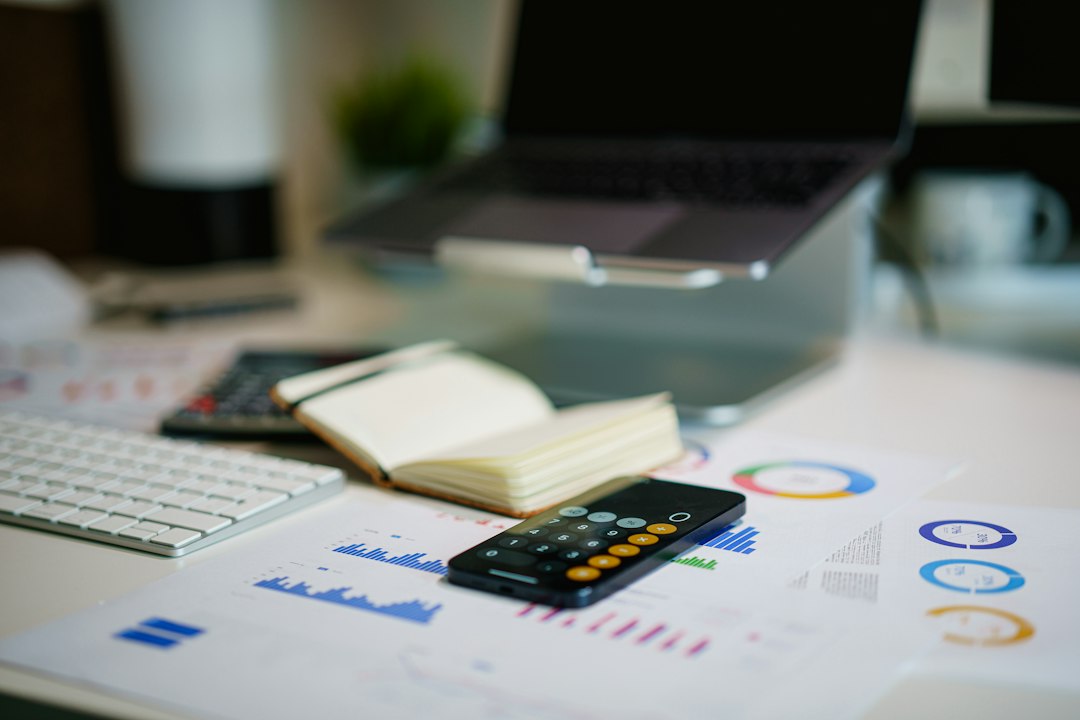 Accounting applications with financial charts on mobile and desktop